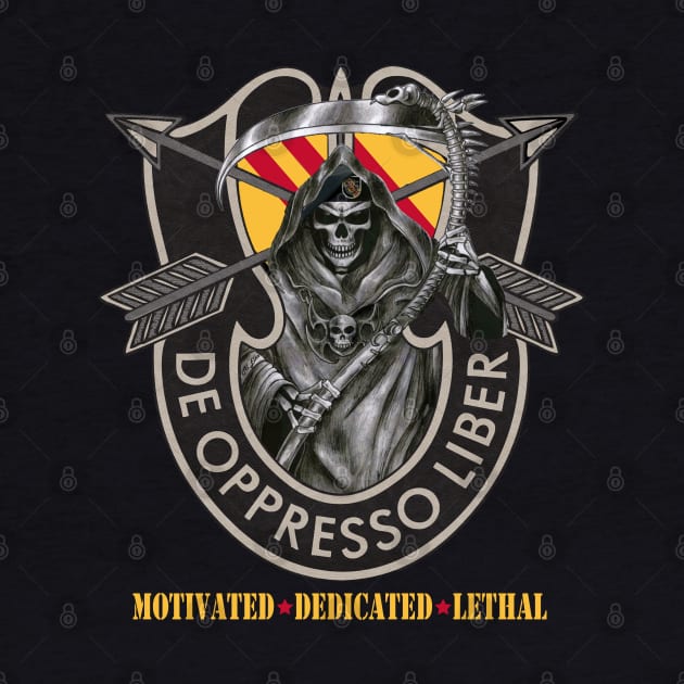 US Army 5th Special Forces Group Death Skull De Oppresso Liber 5th SFG - Gift for Veterans Day 4th of July or Patriotic Memorial Day by Oscar N Sims